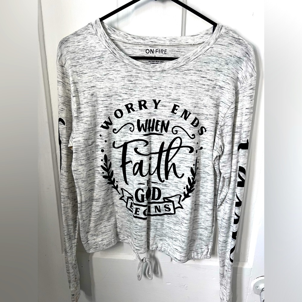 On Fire Size L long Sleeve Tee